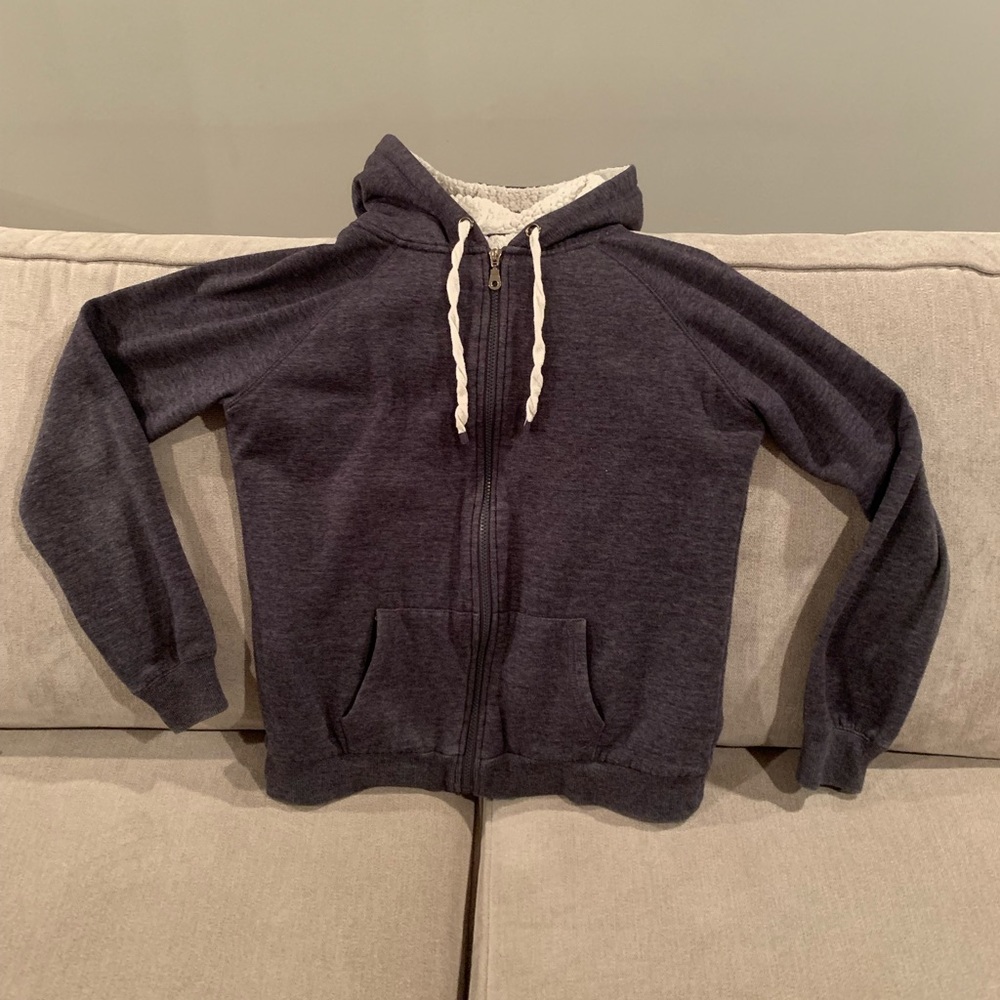 Cotton On gray hoodie with zipper front